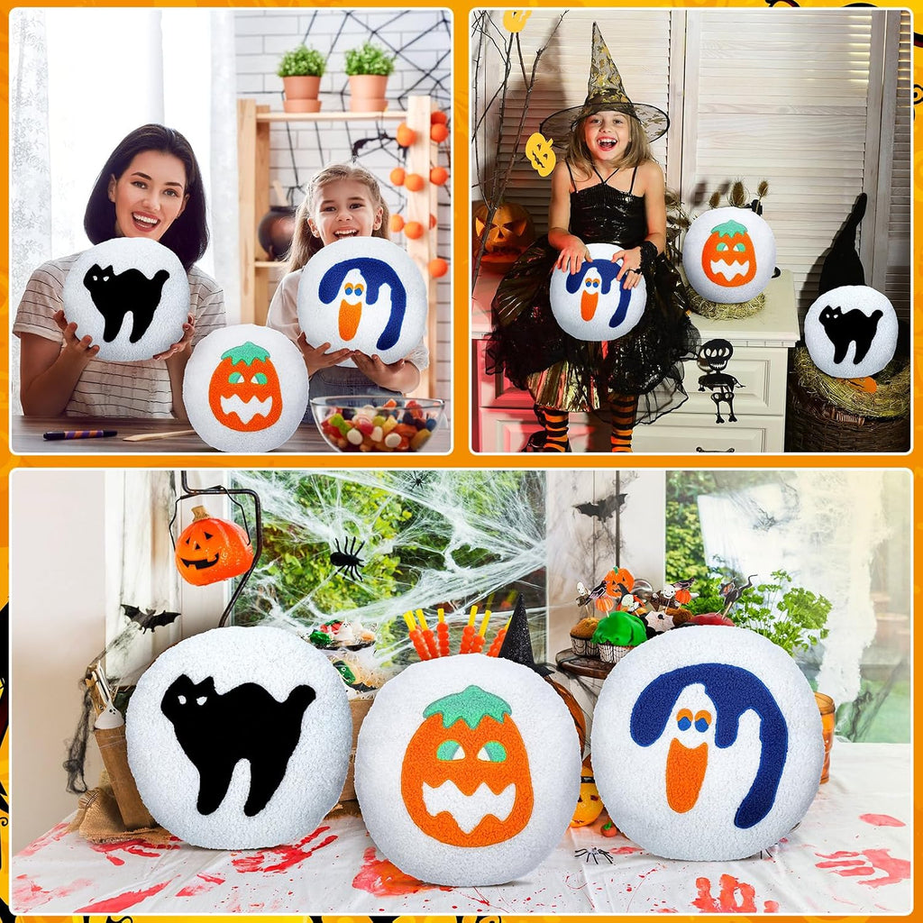 Suzile Halloween Throw Pillows, Boo Cute Spooky Decor, Pumpkin, 3 Pcs