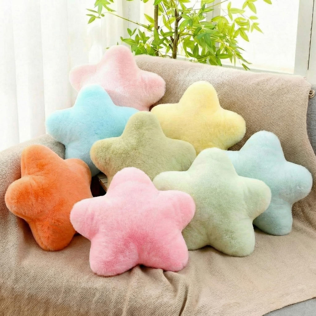Beeveer 8 Pack Star Shaped Throw Pillow Plush Bulk Decorations, Cute