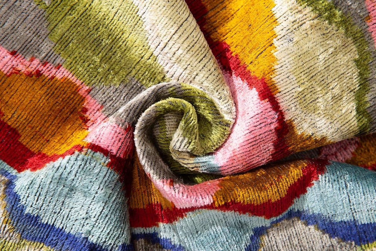 CANVELLO Handmade Velvet Throw Pillow – 16x24 Inch – Soft & Luxurious Decorative Cushion with Premium Down Feather Insert – Multicolor Abstract Design for Sofas, Couches & Beds
