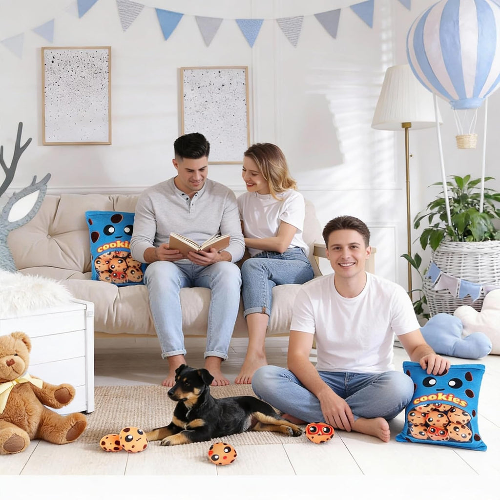 Civaner Cookies Plush Pillow, Kawaii Room Decor, 8 Cookies in 1 Bag
