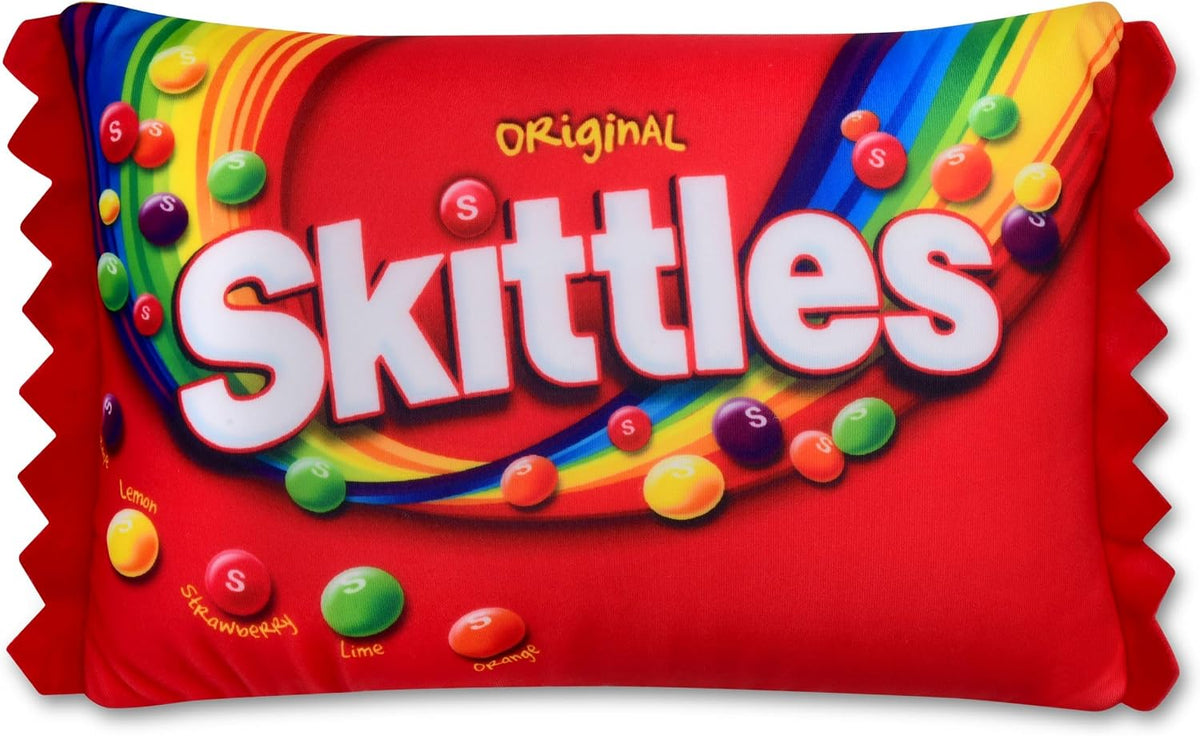 iscream Skittles Package-Shaped Mini Squishy Decorative Throw Pillow
