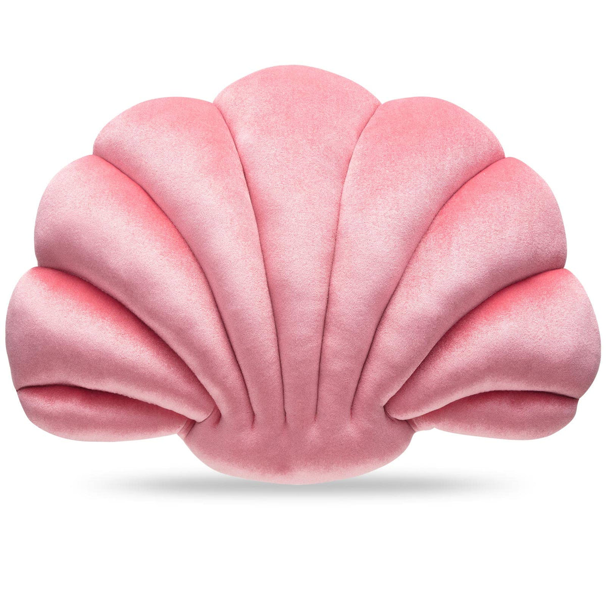 Marsui Seashell Decorative Pillow, Pink Shell Shaped Throw Pillow, 14 Inch