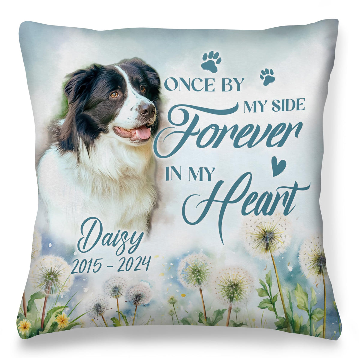 Custom Pet Throw Pillow with Photo Text, Customized Pet Memorial Gifts, Personalized Pet Photo Gifts for Dog Lovers, Loss of Dog Sympathy Gift Personalized, Cats Dogs Remembrance Bereavement Gift