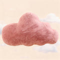 YRXRUS Cloud Pillows, White Cloud Shaped Pillow, Decorative Throw Pillow Gifts, Cute Plush Room Decor, Fluffy Faux Rabbit Fur 9.5"x16" Pillows for Living Bedroom Kids Room