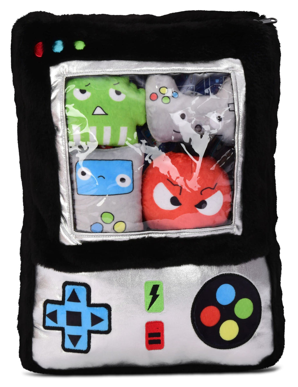 iscream 3D Plush Video Game Controller Shaped 12.5" x 8" Chenille Accent Pillow