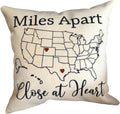 TheSpottedZebras Miles Apart Close at Heart Pillow Cover with 6 Heart Pins
