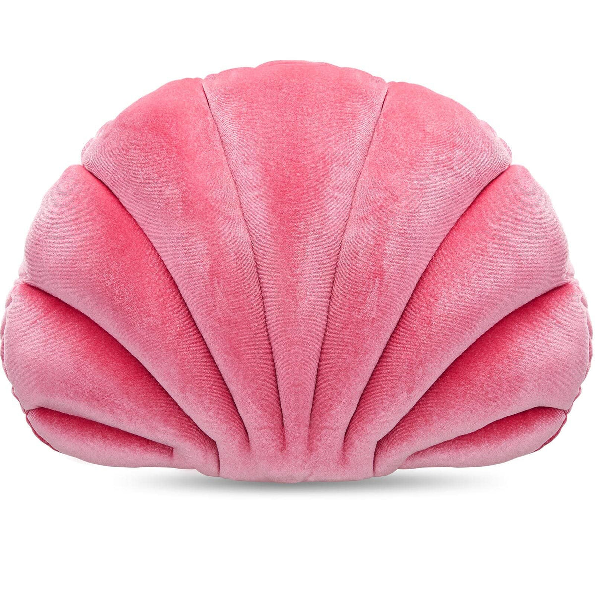 Marsui Seashell Decorative Pillow, Pink Shell Shaped Throw Pillow, 14 Inch