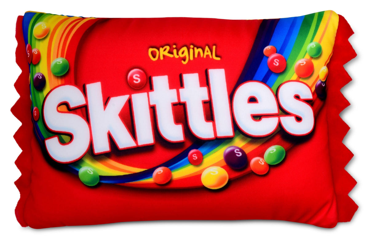 iscream Skittles Package-Shaped Mini Squishy Decorative Throw Pillow