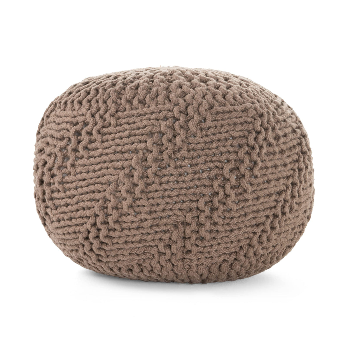 Christopher Knight Home Malibu Fabric Pouf, Grey