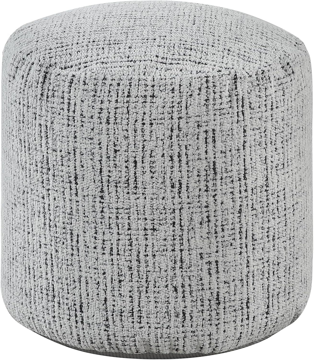 Lexicon Pouf Ottoman, Round Ottoman Foot Rest, Chenille Fabric Pouf, Small Foot Stools for Couch with Filling for Living Room/Bedroom, Multi-Color