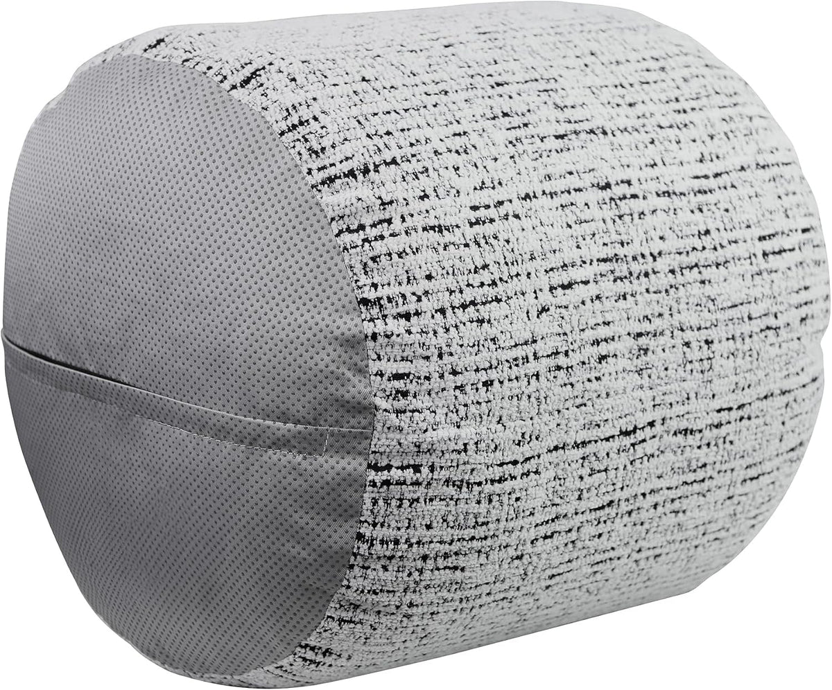 Lexicon Pouf Ottoman, Round Ottoman Foot Rest, Chenille Fabric Pouf, Small Foot Stools for Couch with Filling for Living Room/Bedroom, Multi-Color
