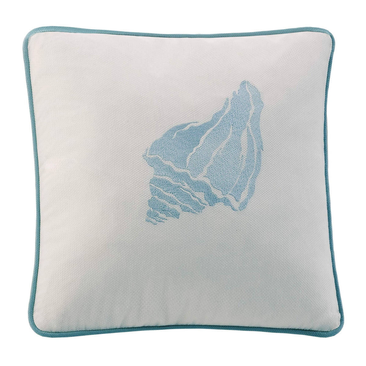 Harbor House Modern Design Decorative Pillow Hypoallergenic Sofa Cushion Lumbar, Back Support, Square 16" x 16", Maya Bay, Cotton Blue