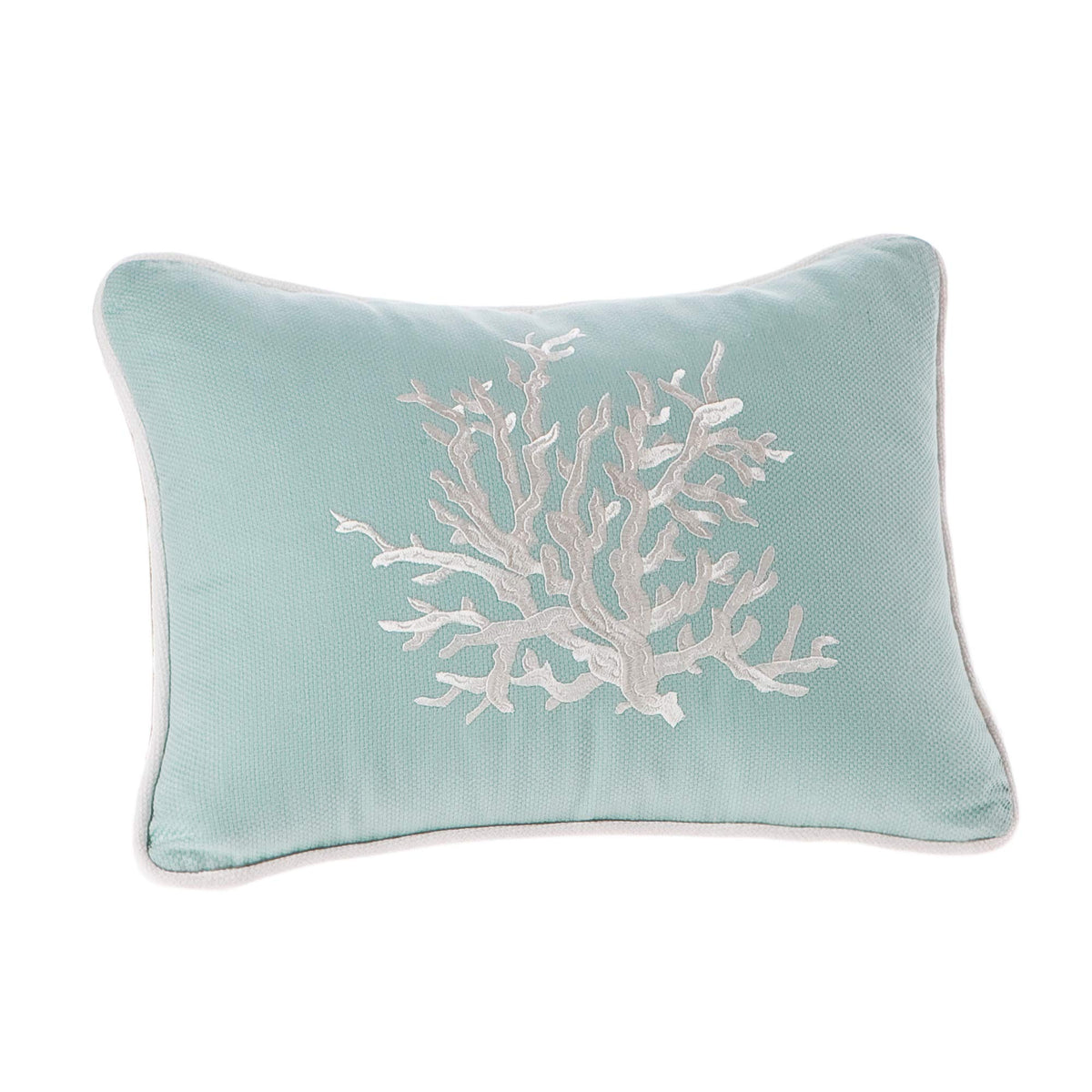 Harbor House Modern Design Decorative Pillow Hypoallergenic Sofa Cushion Lumbar, Back Support, Square 16" x 16", Maya Bay, Cotton Blue