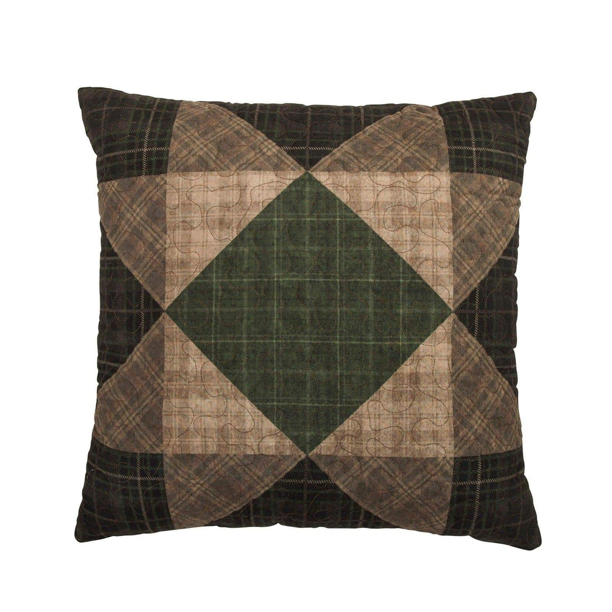 Donna Sharp Bear Walk Plaid Lodge Throw Pillow, 11" x 22"