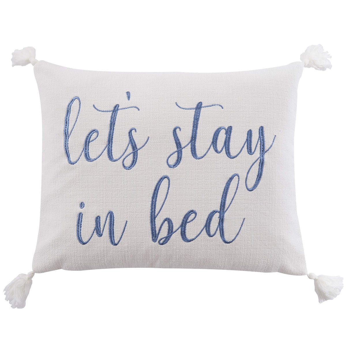 Levtex Home - Bennett - Decorative Pillow (14 x 18in.) - Stay in Bed - Blue and White