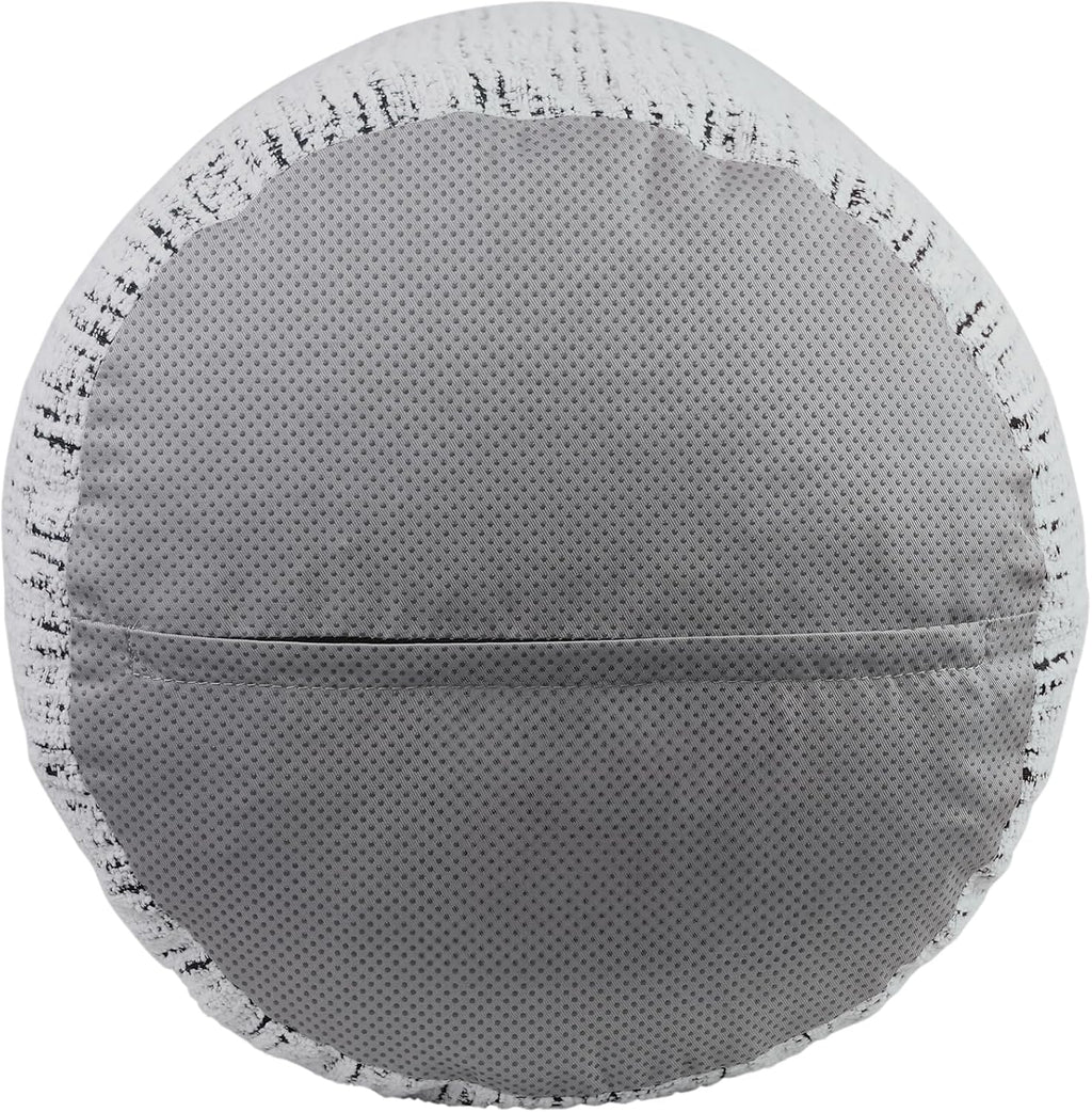 Lexicon Pouf Ottoman, Round Ottoman Foot Rest, Chenille Fabric Pouf, Small Foot Stools for Couch with Filling for Living Room/Bedroom, Multi-Color