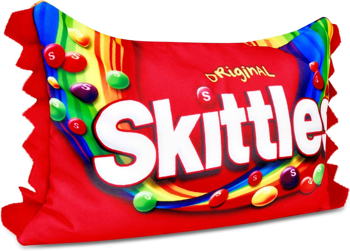 iscream Skittles Package-Shaped Mini Squishy Decorative Throw Pillow