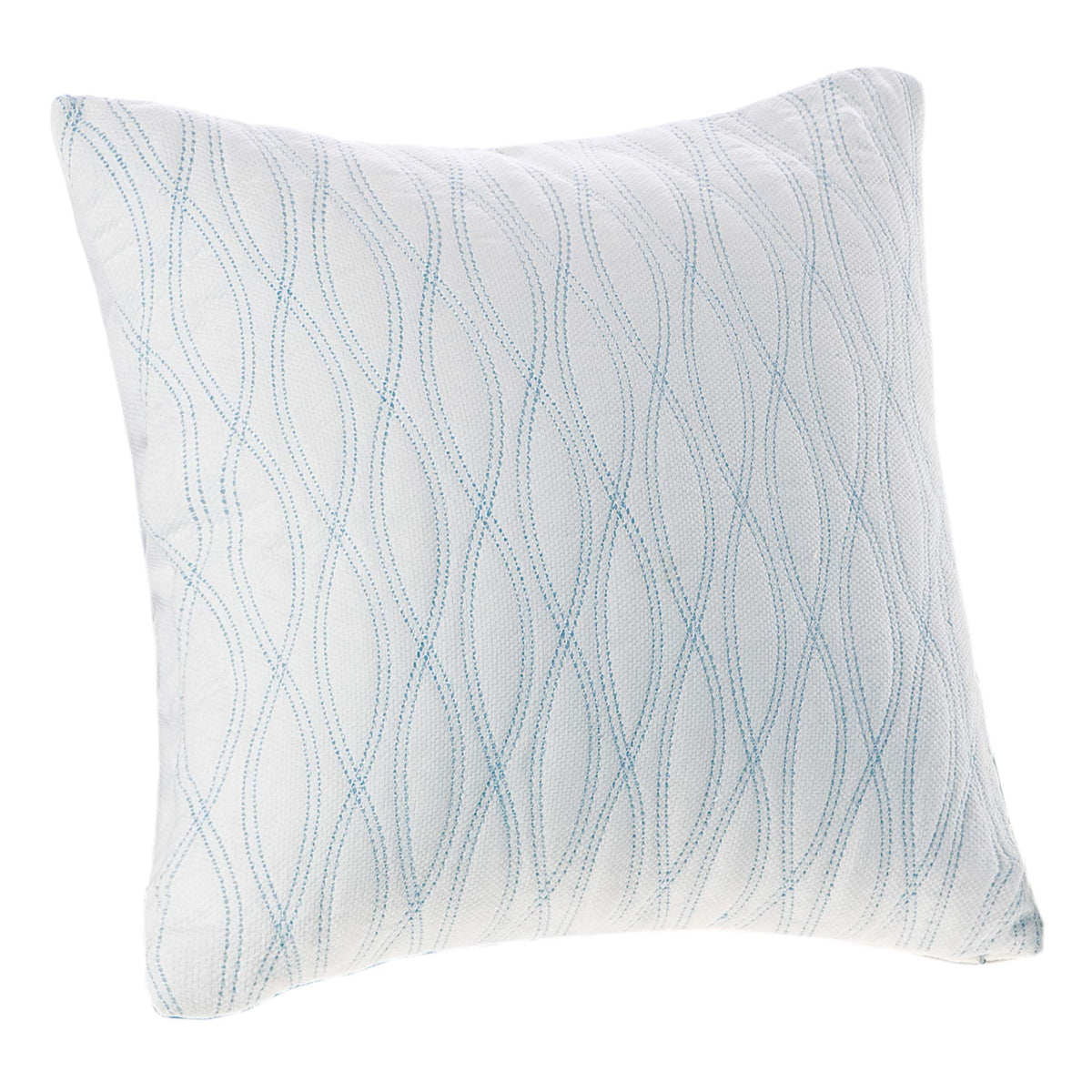 Harbor House Modern Design Decorative Pillow Hypoallergenic Sofa Cushion Lumbar, Back Support, Square 16" x 16", Maya Bay, Cotton Blue