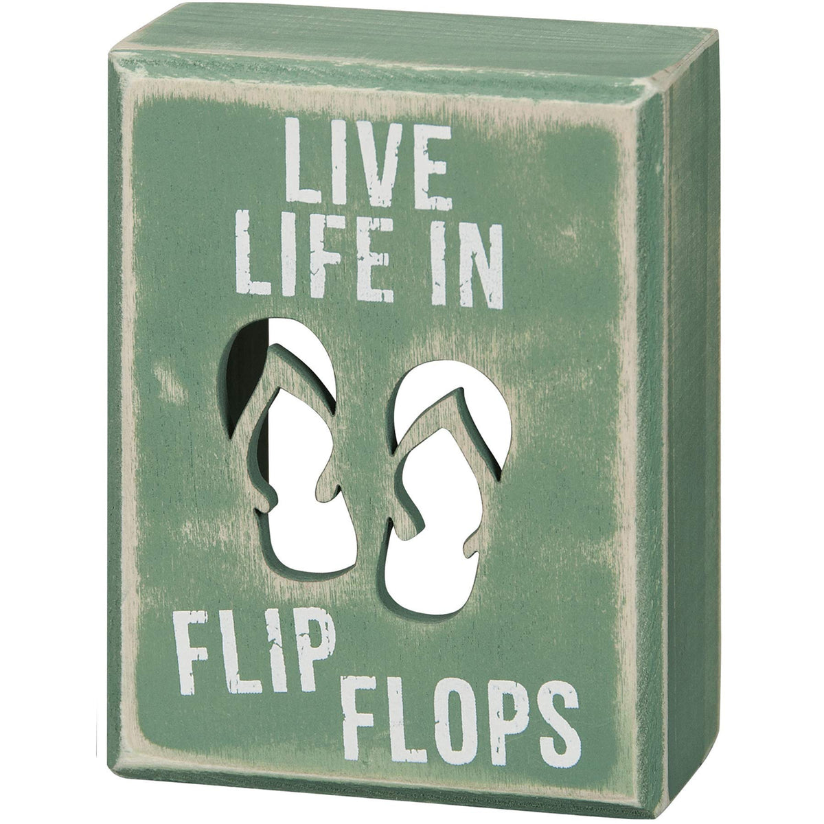 Primitives by Kathy 16355 Beach-Inspired Box Sign, 5" x 4" x 1.75", Beach House Friends
