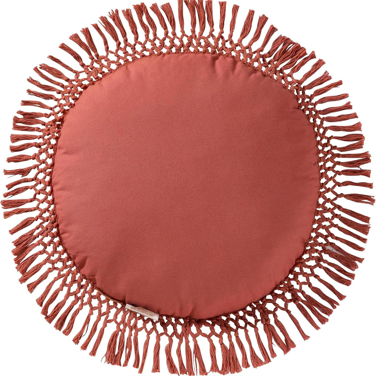 Indigo Ink Tufted Medallion Round Pillow, Yellow, 20 x 20 in