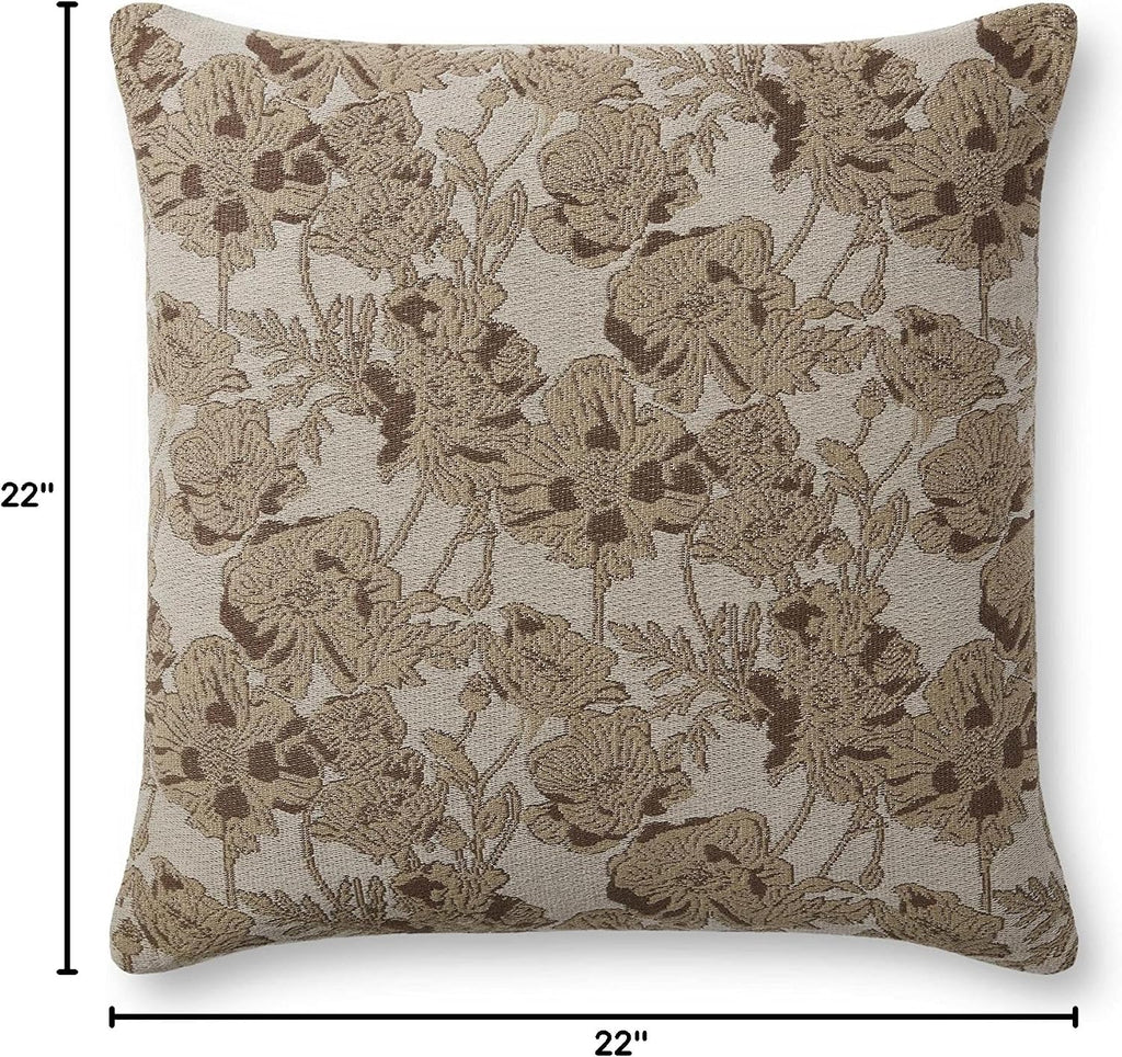 Loloi Chris Loves Julia Matilda Beige/Mocha Cover w/Poly Pillow