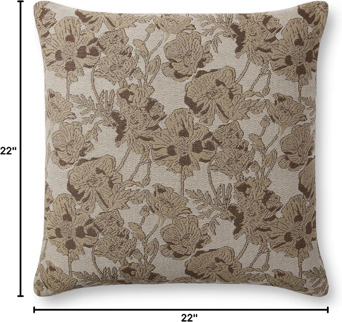 Loloi Chris Loves Julia Matilda Beige/Mocha Cover w/Poly Pillow
