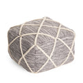 Anji Mountain 16" H x 22" W Handmade Pouf Ottoman for Living Room & Couch