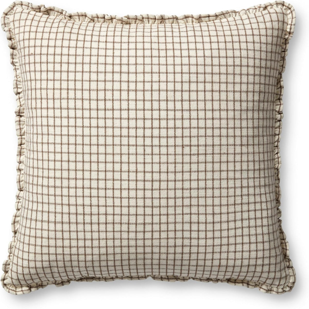 Loloi Chris Loves Julia Dinah Ivory/Earth 22" x 22" Cover Only Pillow