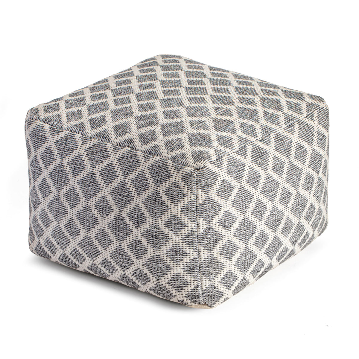 Anji Mountain 16" H x 22" W Handmade Pouf Ottoman for Living Room & Couch