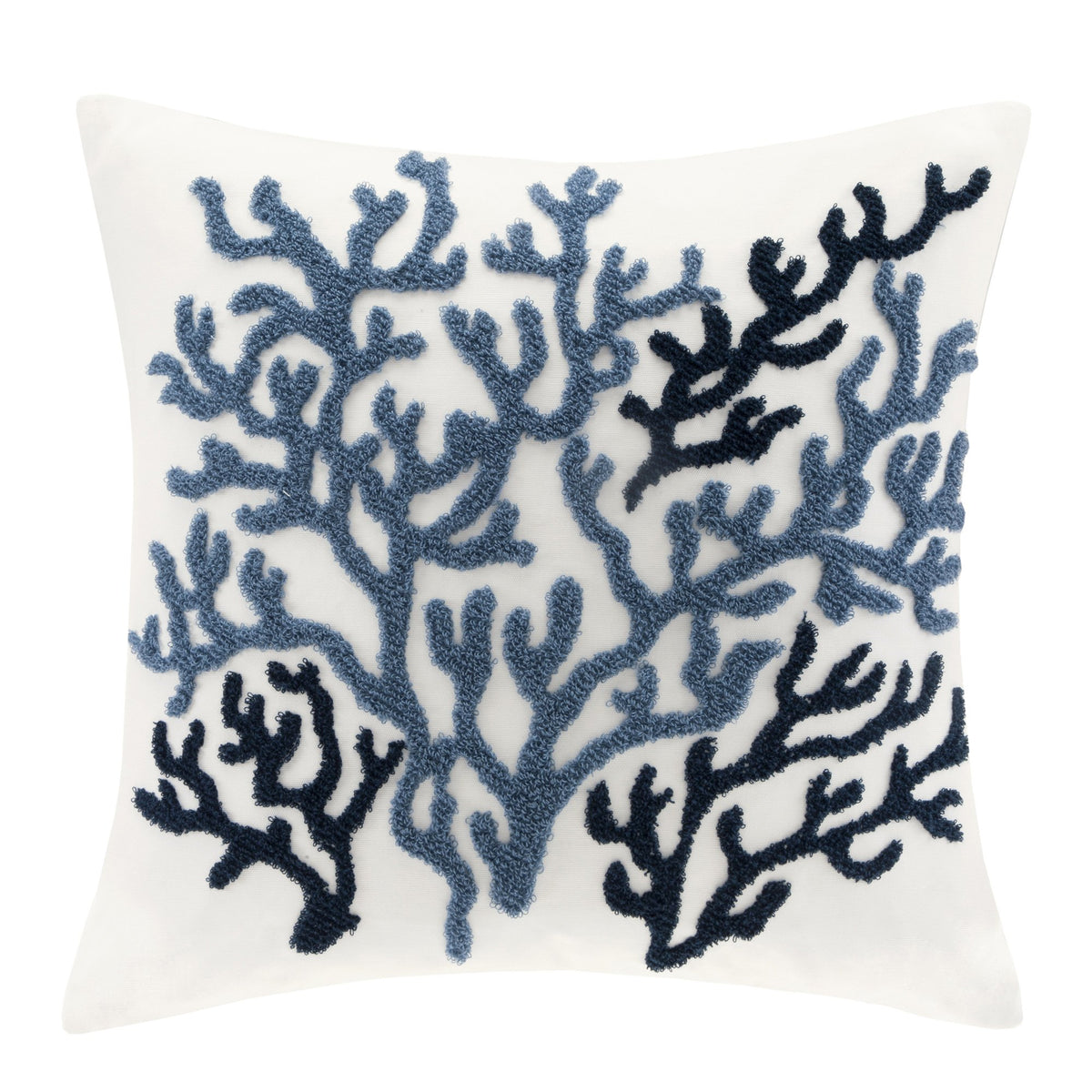 Harbor House Modern Design Decorative Pillow Hypoallergenic Sofa Cushion Lumbar, Back Support, Square 16" x 16", Maya Bay, Cotton Blue