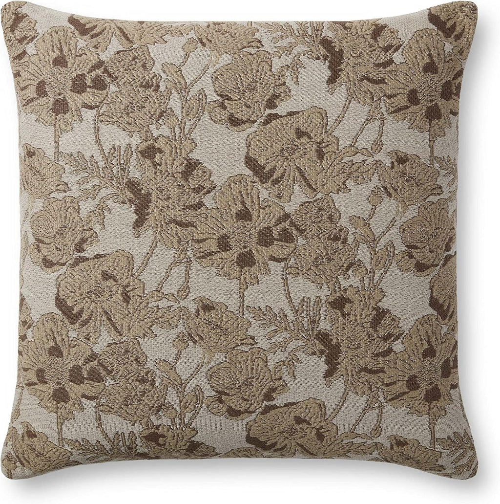 Loloi Chris Loves Julia Matilda Beige/Mocha Cover w/Poly Pillow
