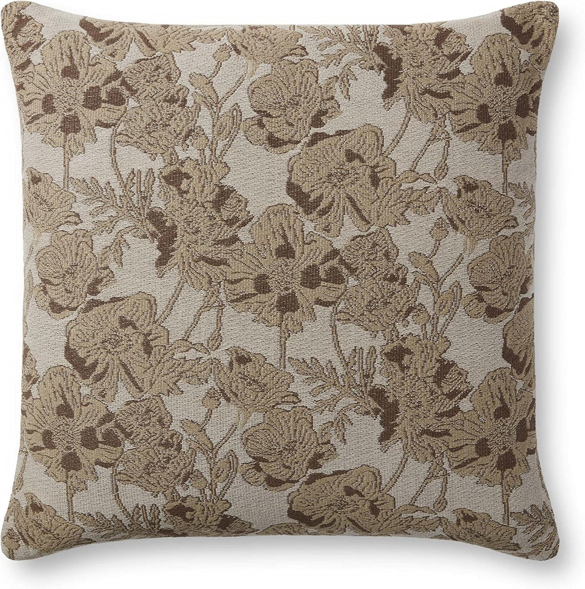Loloi Chris Loves Julia Matilda Beige/Mocha Cover w/Poly Pillow