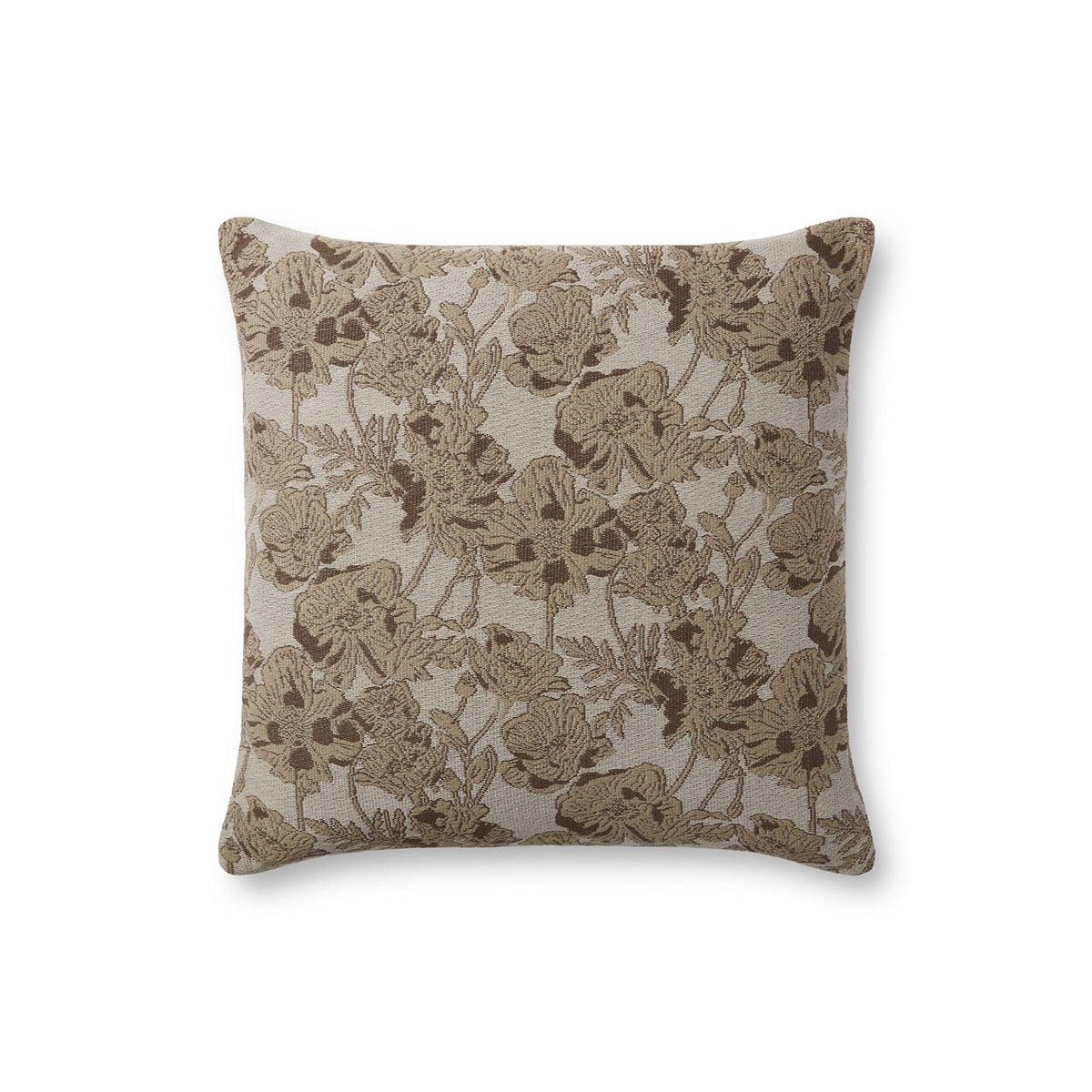 Loloi Chris Loves Julia Matilda Beige/Mocha Cover w/Poly Pillow