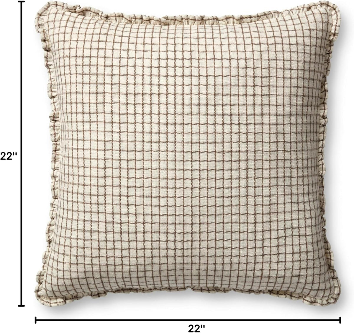 Loloi Chris Loves Julia Dinah Ivory/Earth 22" x 22" Cover Only Pillow