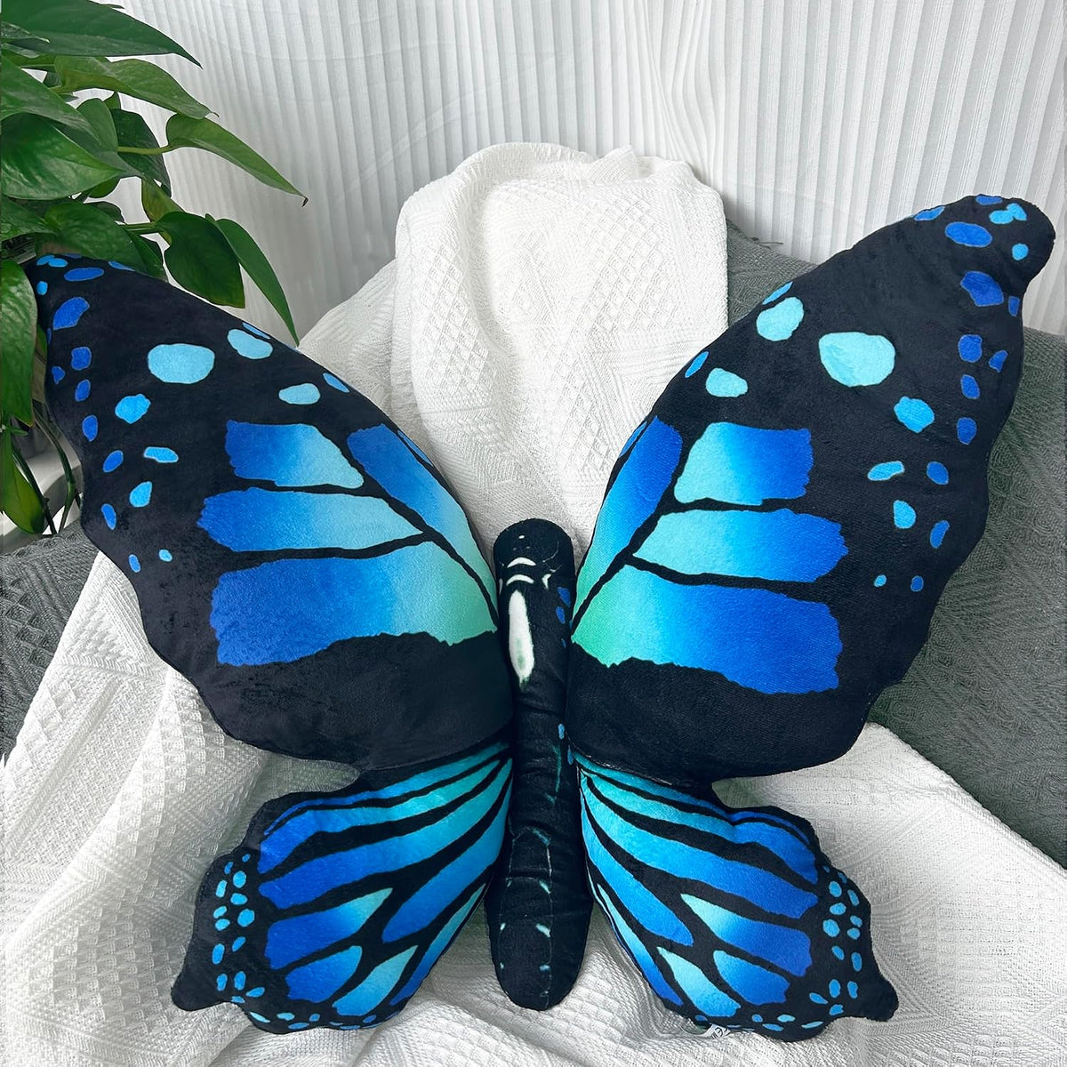 Butterfly Decoritive Thow Pillow 25" x 16.5", Butterfly Gifts for Women
