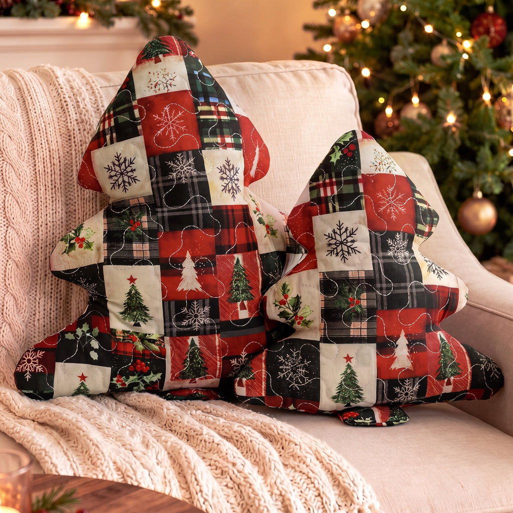 Junkin Pumpkin Pillow Set of 2 Orange Fall Patchwork Pillows