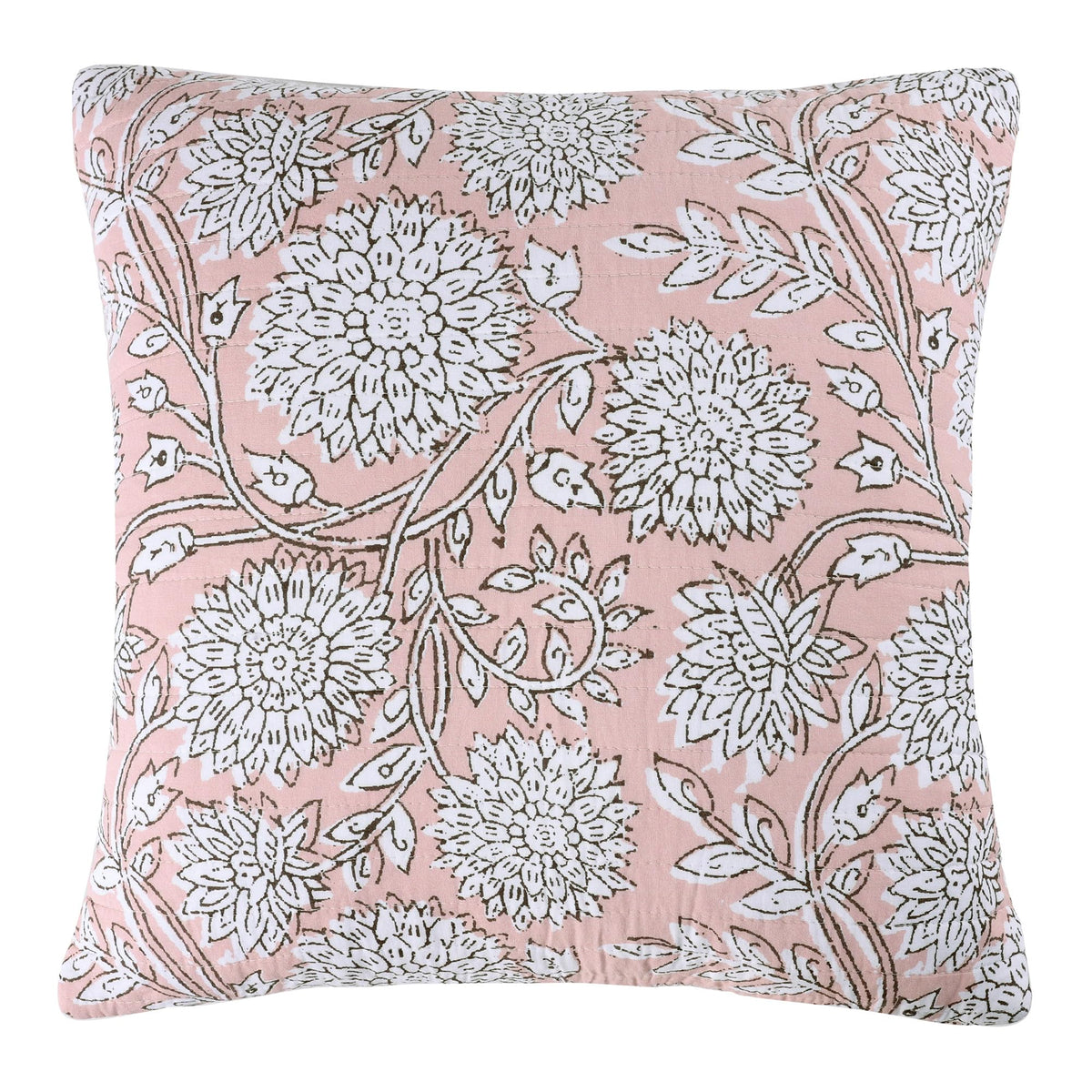 Levtex Home - Adare Taupe - Decorative Pillow (12 x 24in.) - Floral - Taupe, Grey and Cream