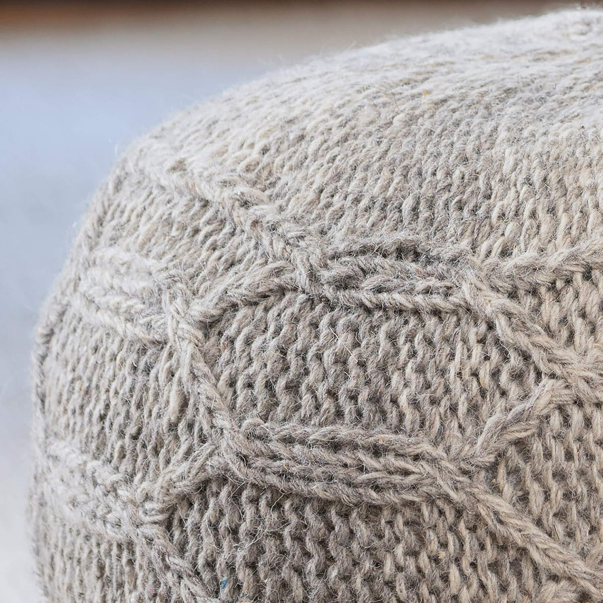 Christopher Knight Home Malibu Fabric Pouf, Grey