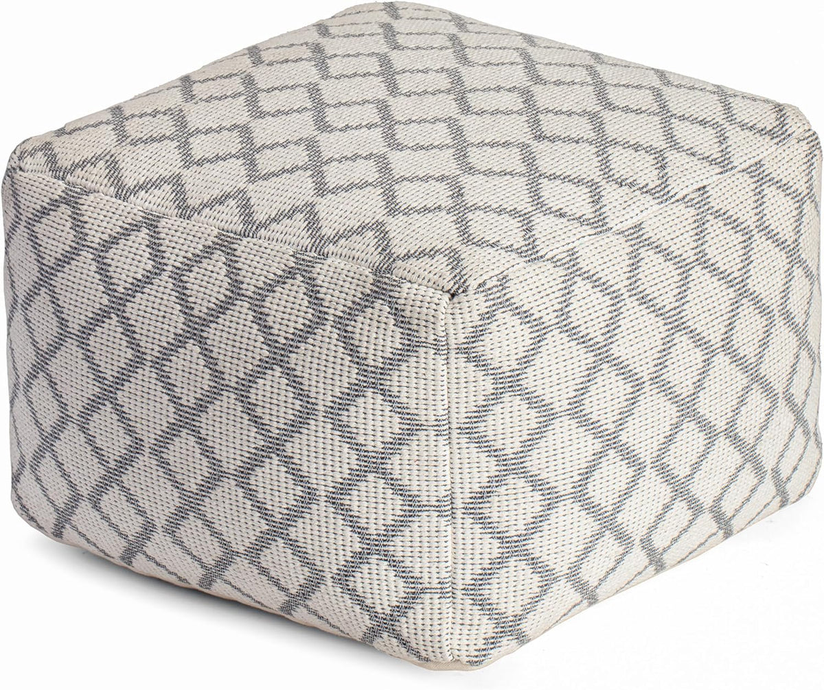 Anji Mountain 16" H x 22" W Handmade Pouf Ottoman for Living Room & Couch