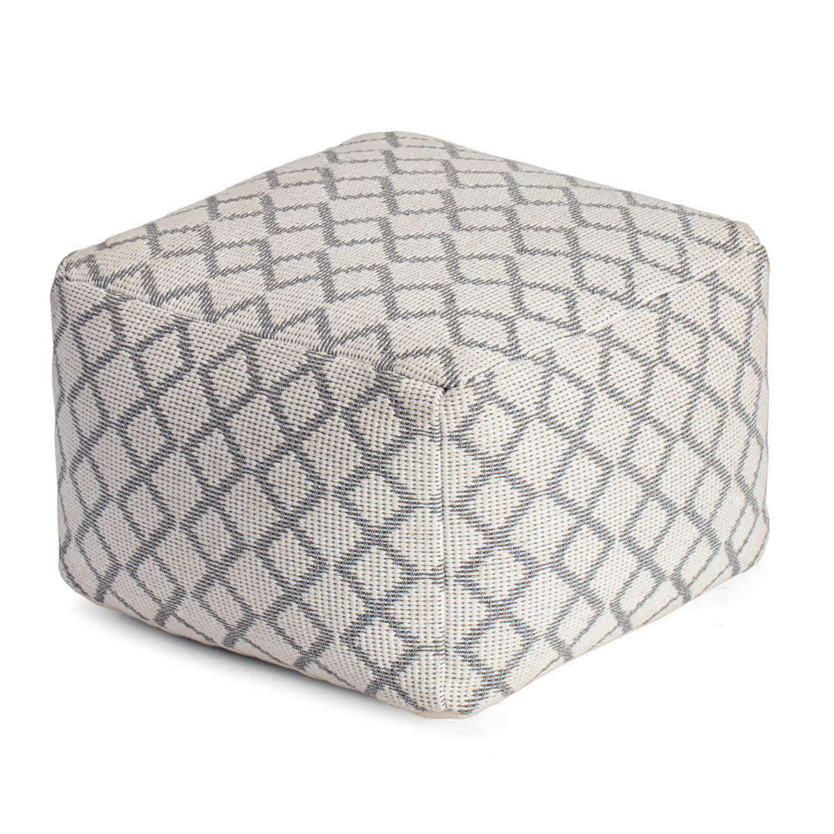 Anji Mountain 16" H x 22" W Handmade Pouf Ottoman for Living Room & Couch