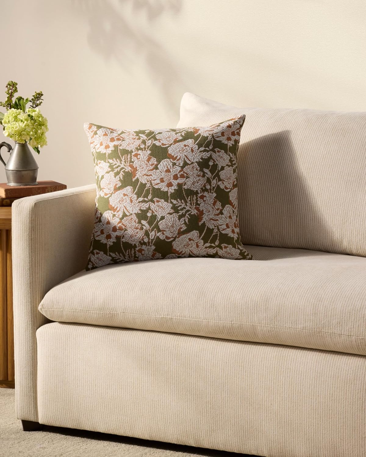Loloi Chris Loves Julia Matilda Beige/Mocha Cover w/Poly Pillow