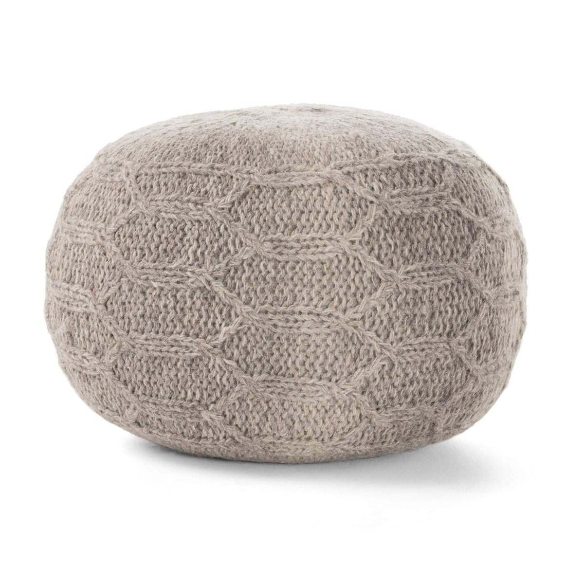 Christopher Knight Home Malibu Fabric Pouf, Grey