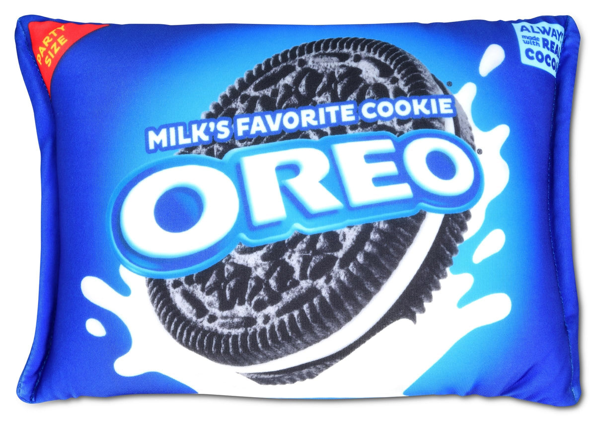 iscream Oreo Cookie Package-Shaped Plush Fleece 6-Piece Pillow Set