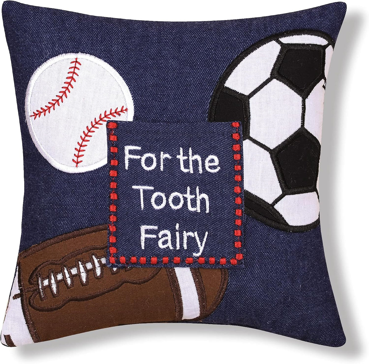 For the Tooth Fairy Embroidered Small/Petite Size Accent Pillow, 6" x 6"