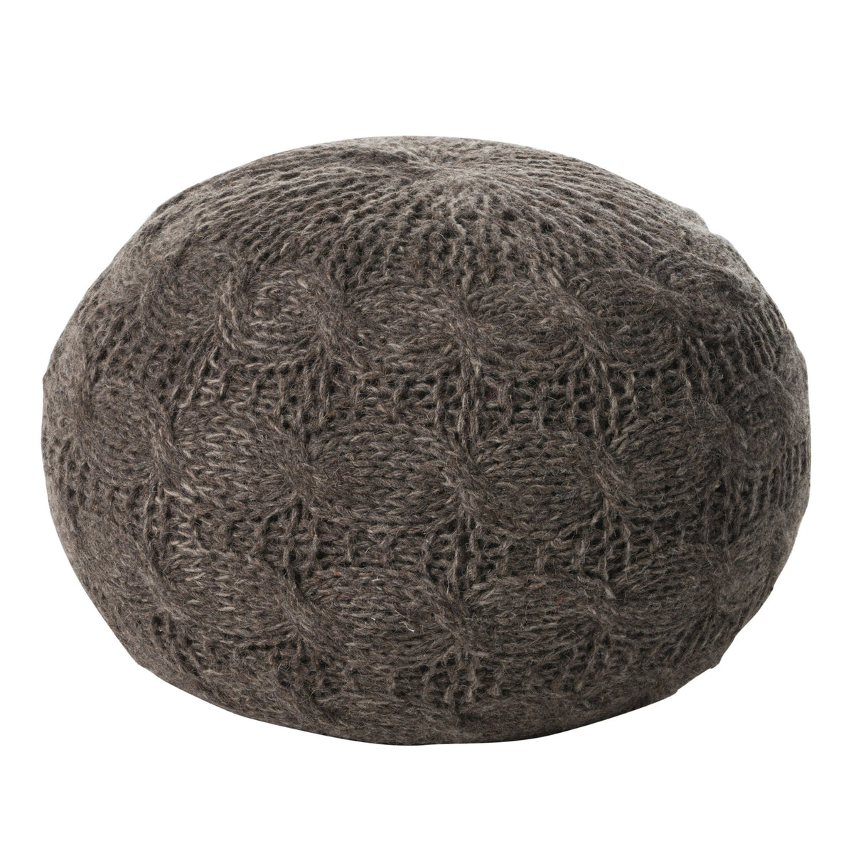 Christopher Knight Home Malibu Fabric Pouf, Grey